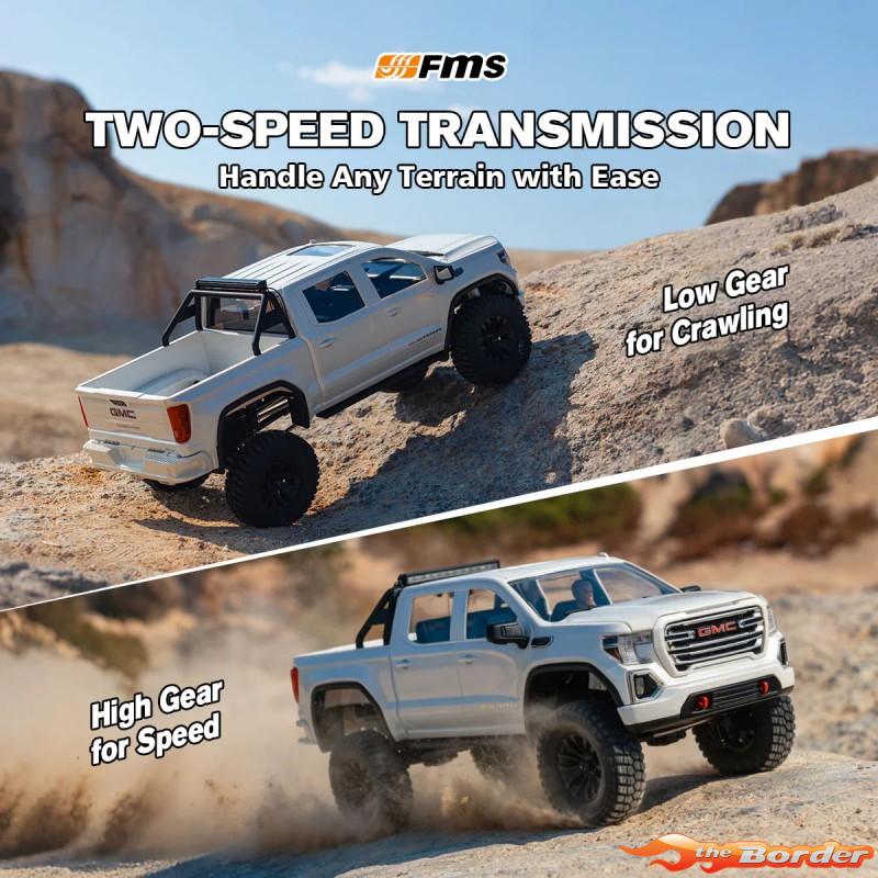 FMS 1/18 GMC Sierra 2019 FXC18 Brushless Crawler RTR White FMS11853RTR-WH-BL - Afbeelding 5