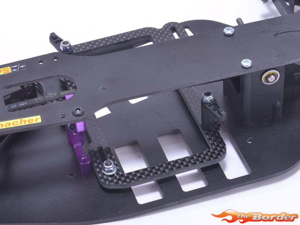Schumacher Carbon Fiber Transverse LiPo Mount Set - CAT 2000 U9110 - Afbeelding 3