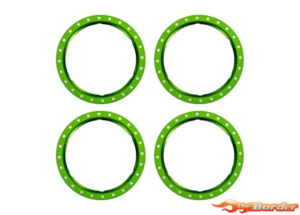 Traxxas Beadlock Rings Green (Machined Aluminium, 4pcs) 10276-GRN
