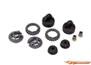 Traxxas Caps and Spring Retainers for GTR Shocks Slate Gray 7468-SLGRY