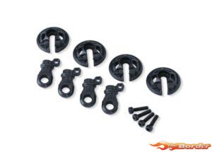 Traxxas Spring retainers lower (captured) (4)/ 2.5x10 CS (4) 8459-SLGRY