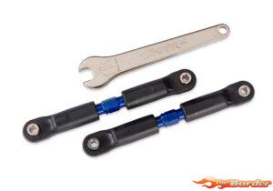Traxxas Toe Links Steel 87mm Short Steel Blue (2) 7492-BLUE
