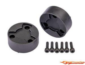 Traxxas X-Truck Black Center Caps (2) 7626