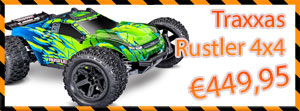 Traxxas Rustler 4x4 VXL Uit voorraad in de winkel