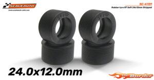 ScaleAuto Rubber Tires RT Soft 24x12mm Stripped SC-4729