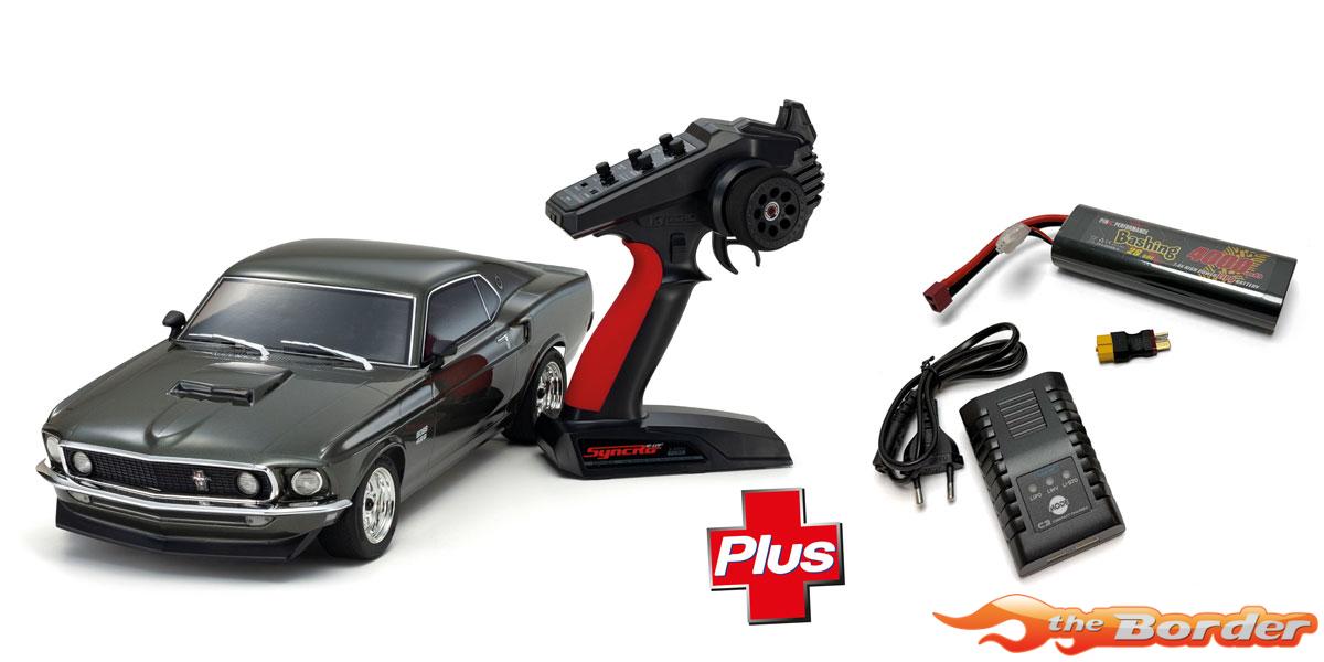 Kyosho 1/10 RTR 4WD Fazer FZ02 (L) Ford Mustang Boss 429 Black (inc. Accu & Lader) 34437T1B-FS