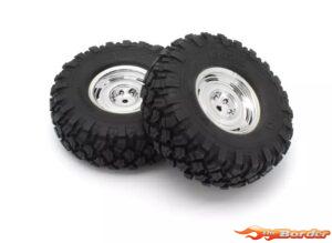 Kyosho Chrome Spoke Wheels Complete (2) - KC10 Series CLTH001SC-40