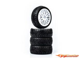 LRP 1/10 VTEC TC Allround Pre-Glued Tires (4pcs) 65060