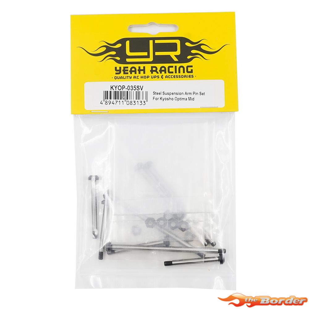 Yeah Racing Steel Suspension Arm Pin Set for Kyosho Optima Mid KYOP-035SV - Afbeelding 3