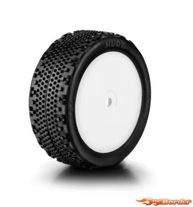 Hudy 1/10 Off-Road Pre-Glued Tire 4WD Front Astro (2) Medium 101A 854201-M