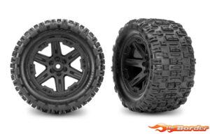 Traxxas RXT 2.8" Sledgehammer Tires (Black Wheels, 2WD Rear) 3797-BLK