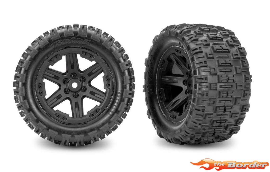 Traxxas RXT 2.8" Sledgehammer Tires (Black Wheels, 2WD Rear) 3797-BLK