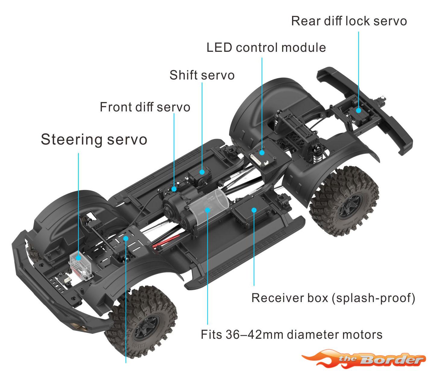 CrossRC Crawling RTR EMO X7 Brushless Silver 1/8 90100272 - Afbeelding 12