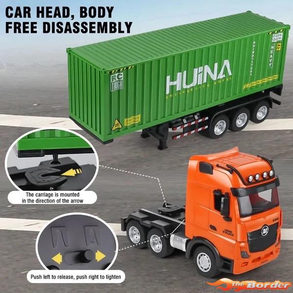 Huina RC Vrachtwagen met Trailer en Container 1/18 RTR CY1317