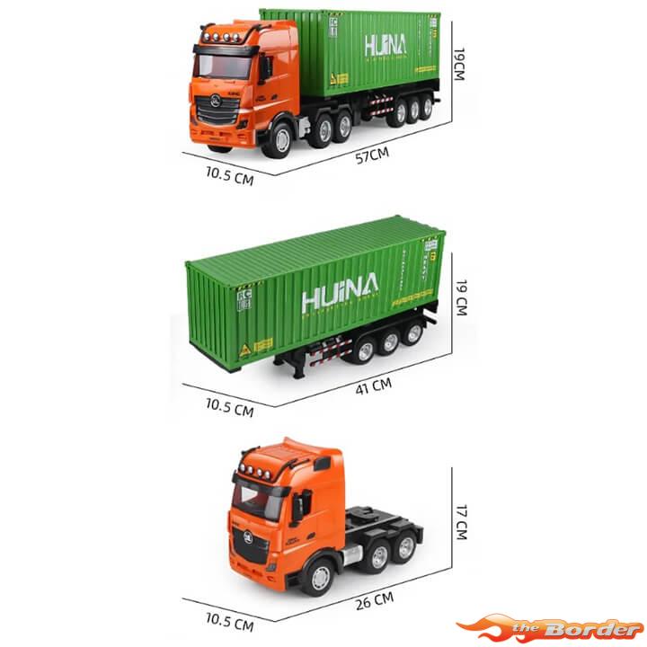 Huina RC Vrachtwagen met Trailer en Container 1/18 RTR CY1317