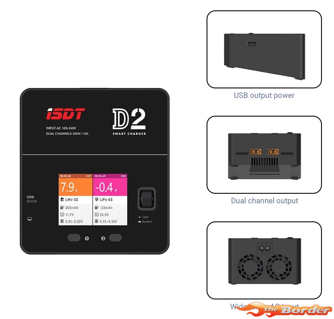 ISDT D-2 MK2 AC Duo Charger (2x 200W) Duo Lader D2-MK2