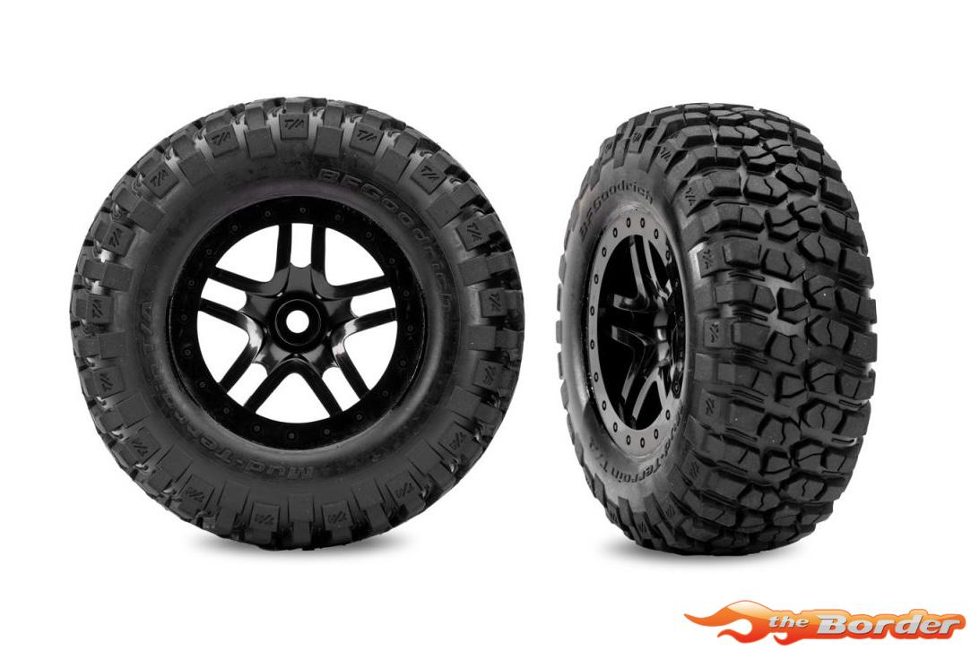 Traxxas Preglued Beadlock BFGoodrich Black Wheels/Tyres (2WD Front) 5885-BLK