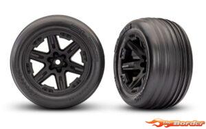Traxxas RXT 2.8" Tires (Black Wheels, 2WD Front) 3796-BLK