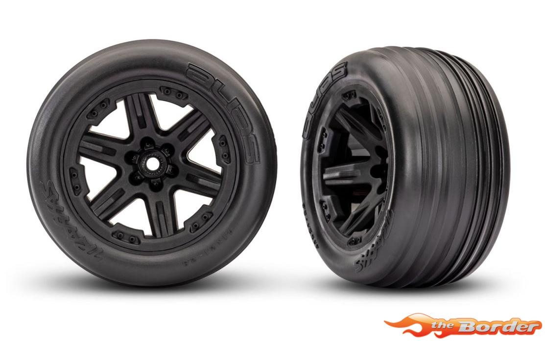 Traxxas RXT 2.8" Tires (Black Wheels, 2WD Front) 3796-BLK