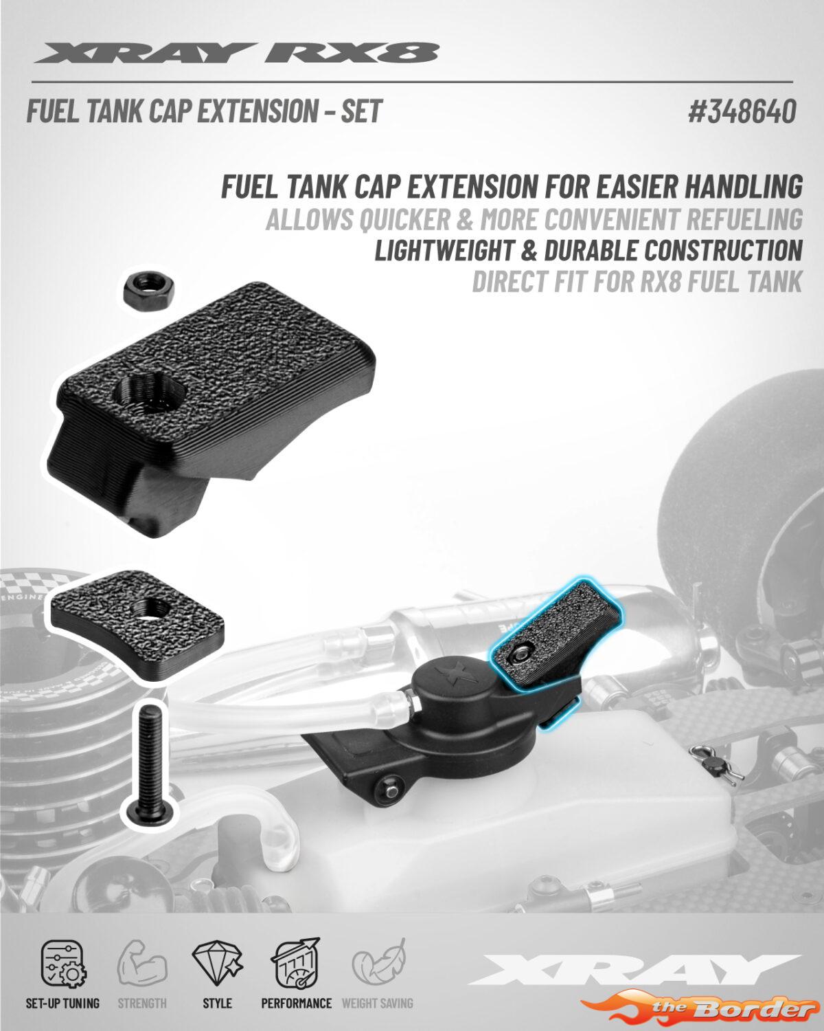 XRAY Fuel Tank Cap Extension Set 348640 - Afbeelding 3
