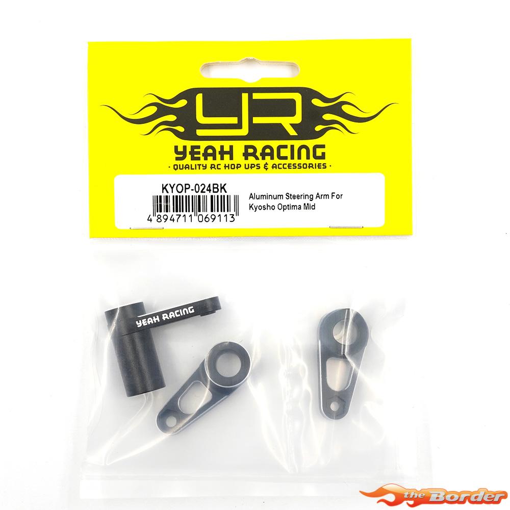 Yeah Racing Alum. Alum. Steering Arm Set for Kyosho Optima MID KYOP-024BK - Afbeelding 4