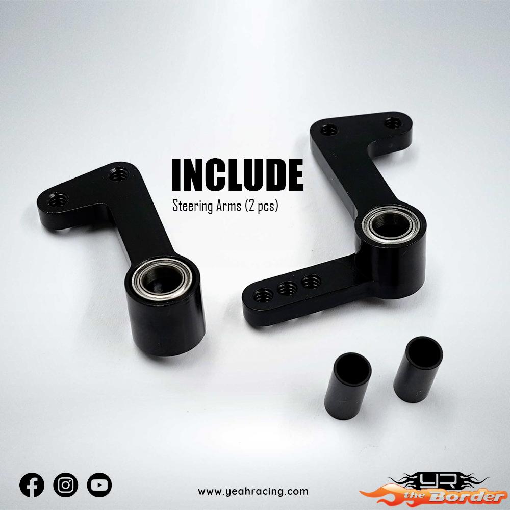 Yeah Racing Aluminium Steering Arm Set for Team Associated RC10 TARC-001BK - Afbeelding 5