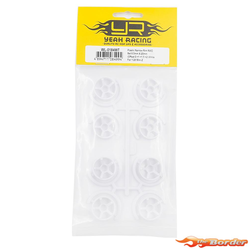 Yeah Racing Narrow Rim Set For 1/28 RWD Mini-Z (Offset 0+1+2+3) WL-0184WT - Afbeelding 3