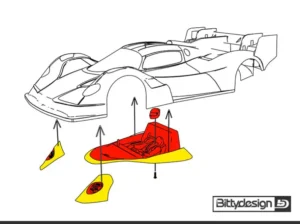 Bittydesign Aesthetic river+helmet/light buckets/rear diffuser/real big wing AMR10DC