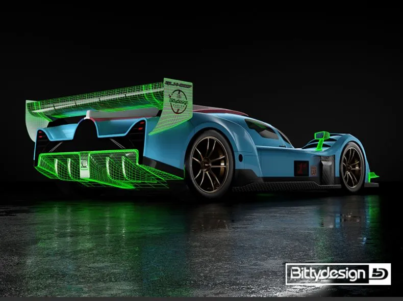 BittyDesign Aesthetic including driver+helmet/Light Buckets/Rear Diffuser/Wing GLHDC - Afbeelding 7