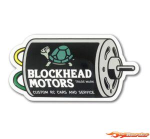 Blockhead Motors 540 Motor Sticker Black 85x46mm (1) BHM081