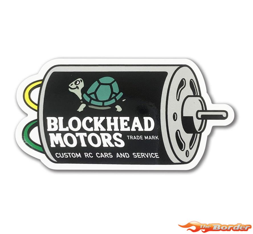 Blockhead Motors 540 Motor Sticker Black 85x46mm (1) BHM081