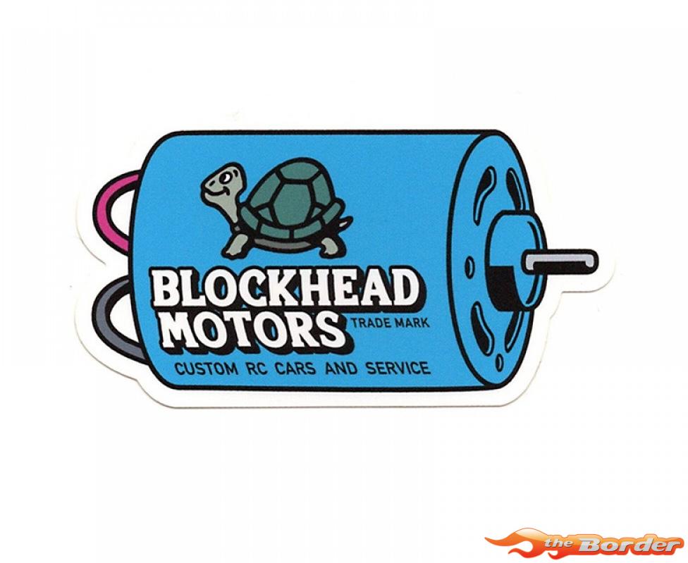 Blockhead Motors 540 Motor Sticker Blue 85x46mm (1) BHM214