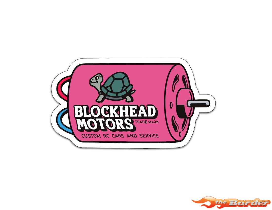 Blockhead Motors 540 Motor Sticker Pink 85x46mm (1) BHM155