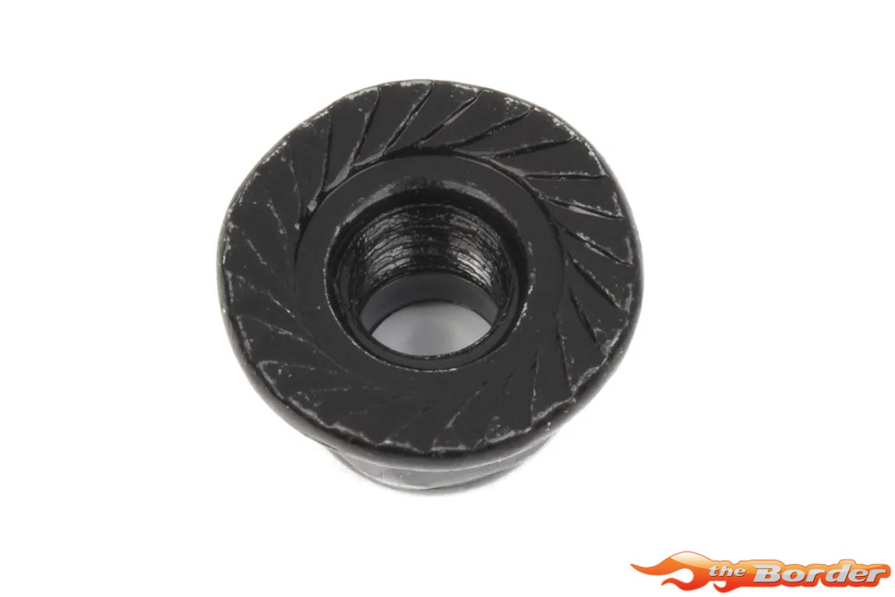 Corally Steel Nylon M4 Nut Flanged Serrated Black (10 pcs) C-3102-50-6