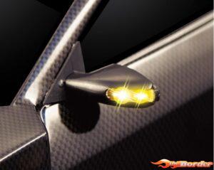KillerBody Rear View Mirror Set Touring Car w/LED KB48060