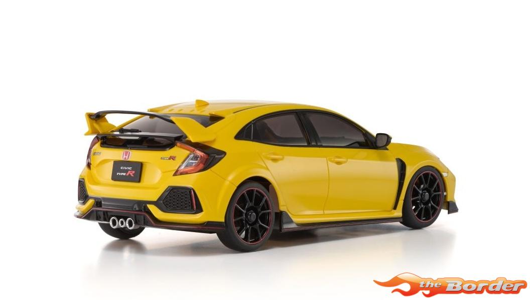 Kyosho Mini-Z AWD Honda Civic Type R Sunlight Yellow 32661Y - Afbeelding 4