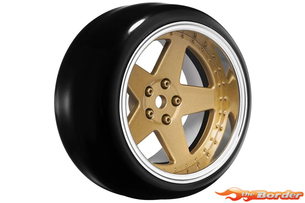 LouiseRC Drift Tyres - 5-Spoke Bronze Wheels 12mm Hex (Removable Offset) LR-LNHA567T - Afbeelding 3