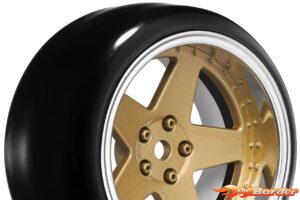 LouiseRC Drift Tyres - 5-Spoke Bronze Wheels 12mm Hex (Removable Offset) LR-LNHA567T