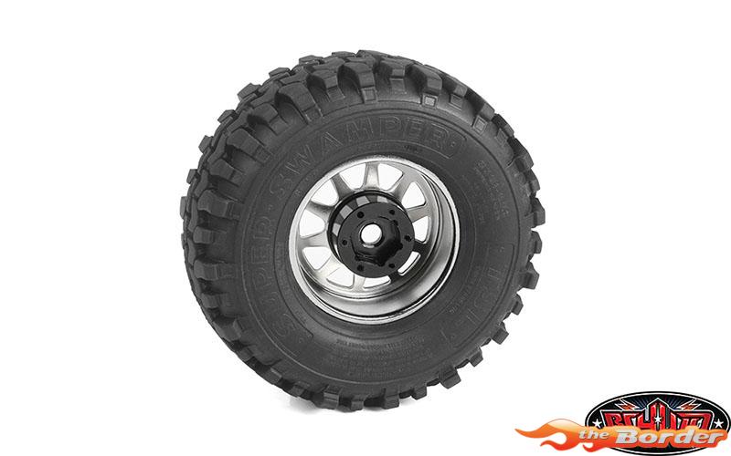 RC4WD 6-Lug Stamped Steel 1.55 Beadlock Wheels Black & Chrome (Z-W0377) (4) RC4ZW0337 - Afbeelding 6