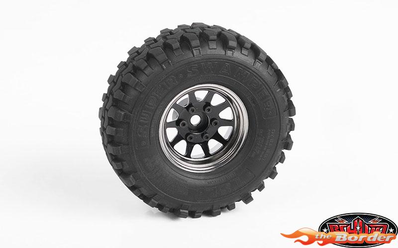 RC4WD 6-Lug Stamped Steel 1.55 Beadlock Wheels Black & Chrome (Z-W0377) (4) RC4ZW0337 - Afbeelding 4