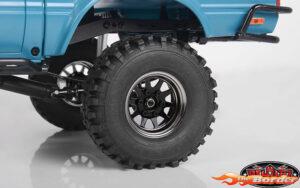 RC4WD 6-Lug Stamped Steel 1.55 Beadlock Wheels Black & Chrome (Z-W0377) (4) RC4ZW0337