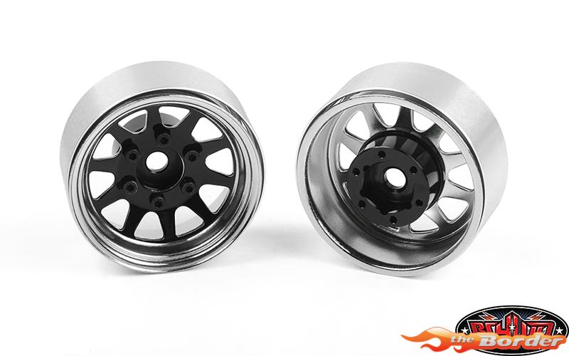 RC4WD 6-Lug Stamped Steel 1.55 Beadlock Wheels Black & Chrome (Z-W0377) (4) RC4ZW0337 - Afbeelding 8