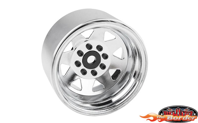 RC4WD 8-Lug Deep Dish Wagon Stamped Steel 1.9 Beadlock Wheels Chrome (Z-W0079) (4) RC4ZW0079