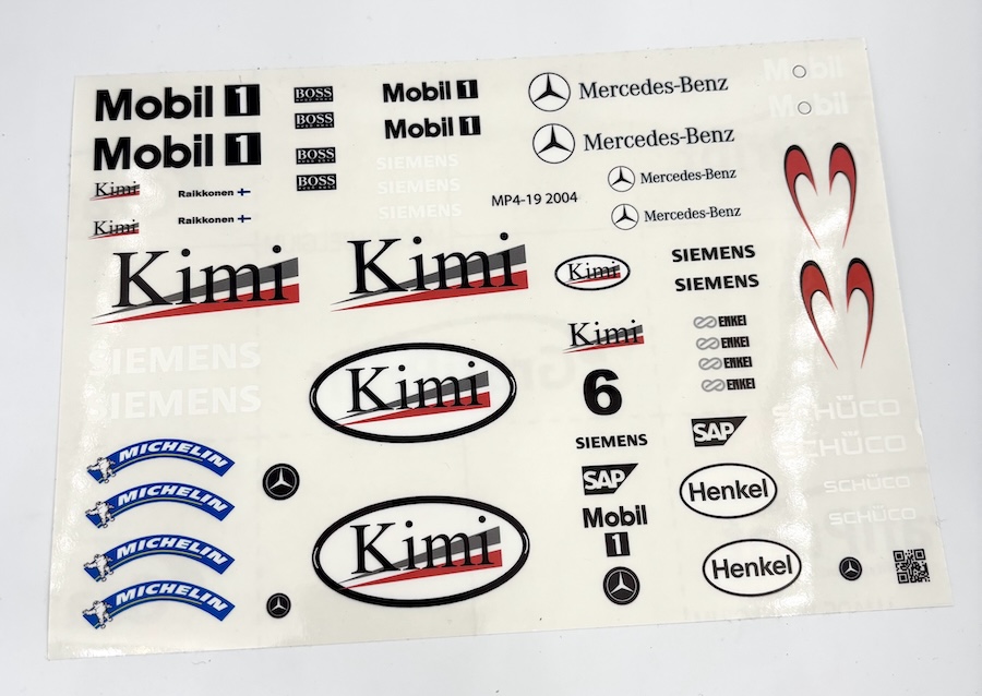 McLaren MP4-19 F1 Decal Sheet 1/10 BRPD1372 - Afbeelding 4