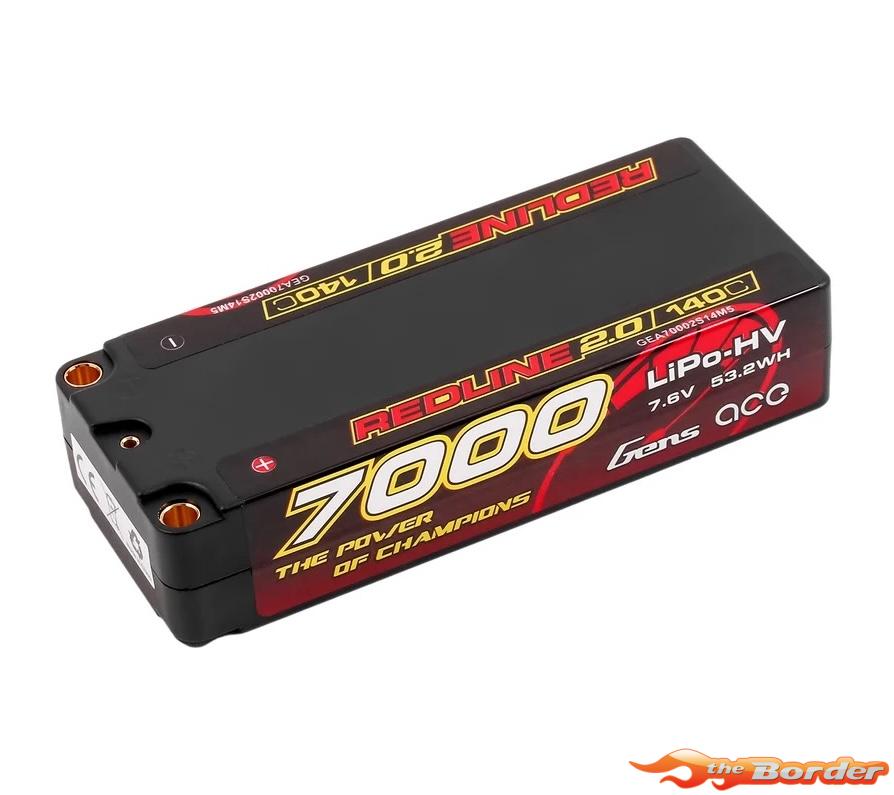 GensAce Redline 2.0 2S 3.7V 140C 7000mAh GEA70002S14M5 - Afbeelding 4