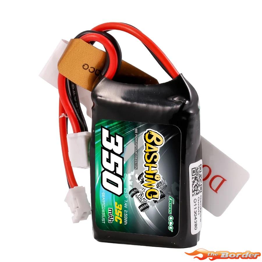 Gensace 350mAh 2S 7.4V 35C LiPo Bashing Series GEA3502S35JST - Afbeelding 4