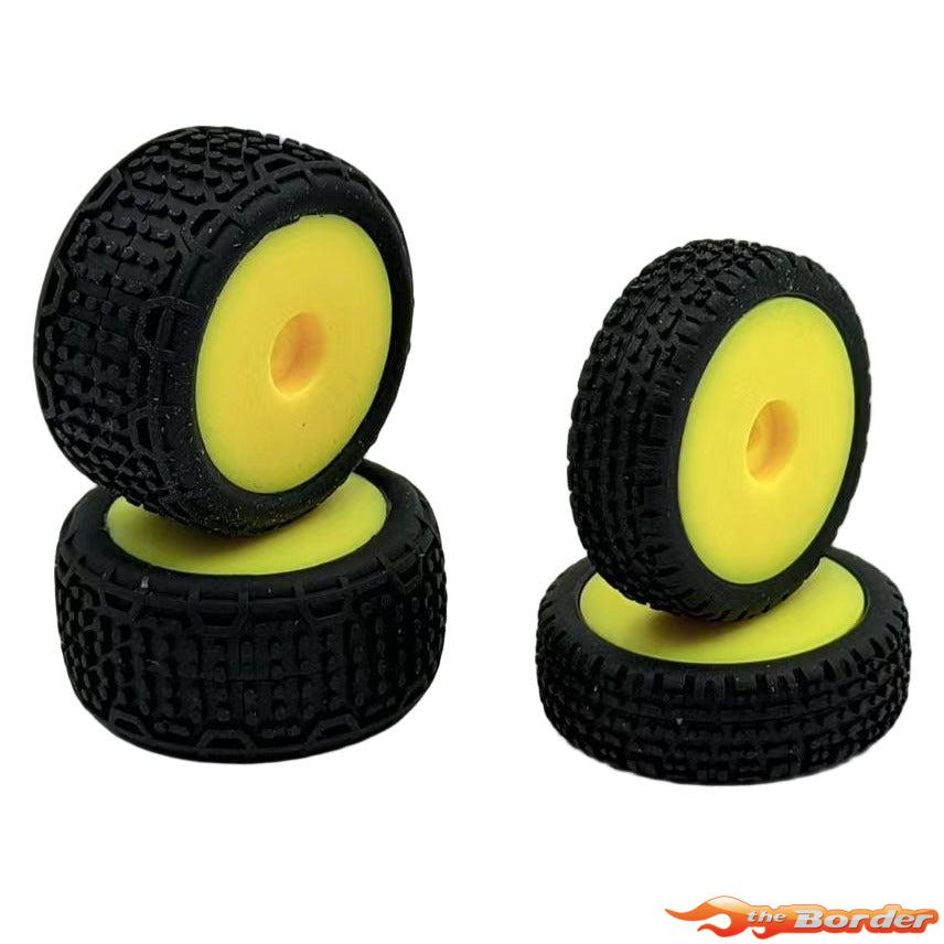 HB Plus 1/24 Front/Rear Speck-B Wheel Set Yellow 250125