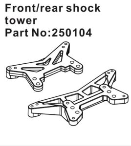 HB Plus 1/24 Speck-B Front/Rear Shock Tower 250104