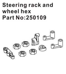 HB Plus 1/24 Speck-B Steering Rack & Wheel Hex Hubs 250109