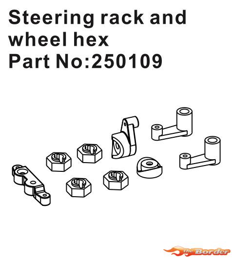 HB Plus 1/24 Speck-B Steering Rack & Wheel Hex Hubs 250109